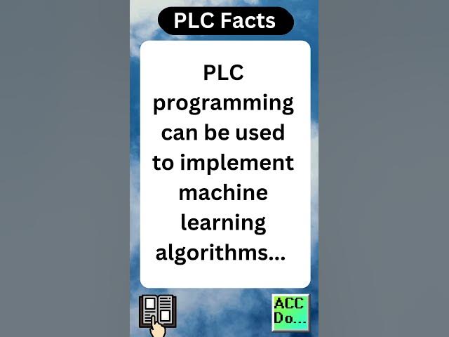 'Video thumbnail for PLC Facts - machine learning...'
