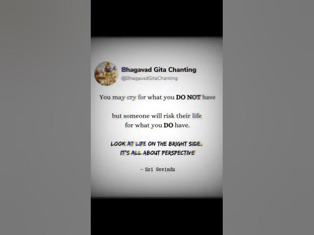 Video thumbnail for It is all about the 'bright side's😌💯✅ #bhagavadgita #sanatandharma #lordkrishna #lifelessons #quotes