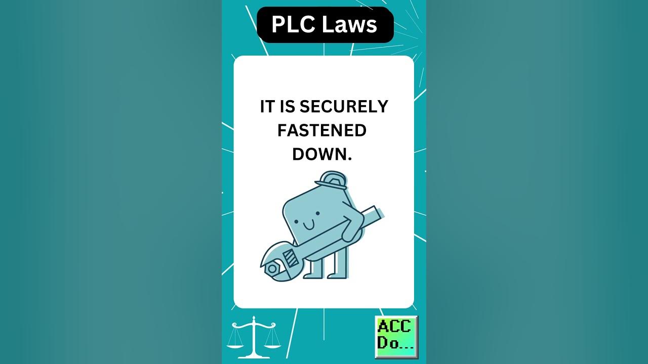 'Video thumbnail for PLC Laws #62 - IF YOU INSTALL AN ADJUSTABLE COMPONENT...'