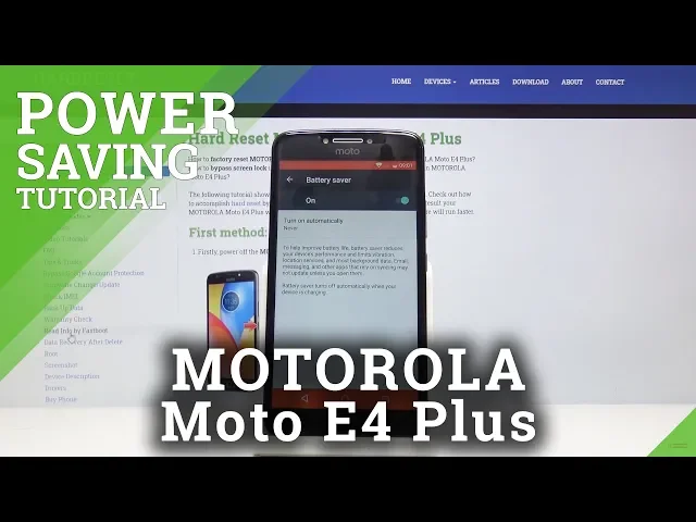 Video thumbnail for How to Activate Power Saving Mode in MOTOROLA Moto E4 Plus– Extend Battery Life