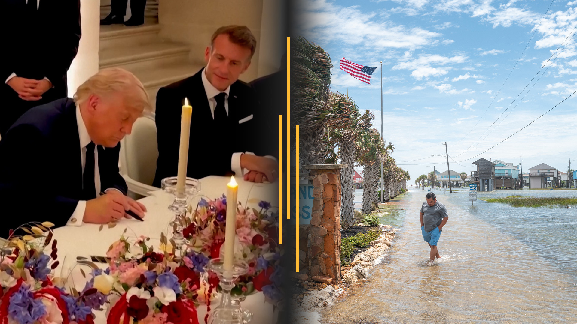 Video thumbnail for Trump, Iran sign peace deal early; Arthur raises flood threat along Gulf Coast