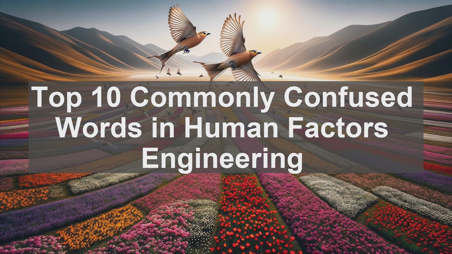 'Video thumbnail for Top 10 Commonly Confused Words in Human Factors Engineering'