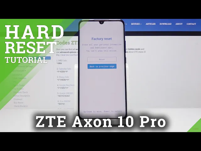 Video thumbnail for How to Hard Reset ZTE Axon 10 Pro – Wipe Data / Screen Lock Bypass
