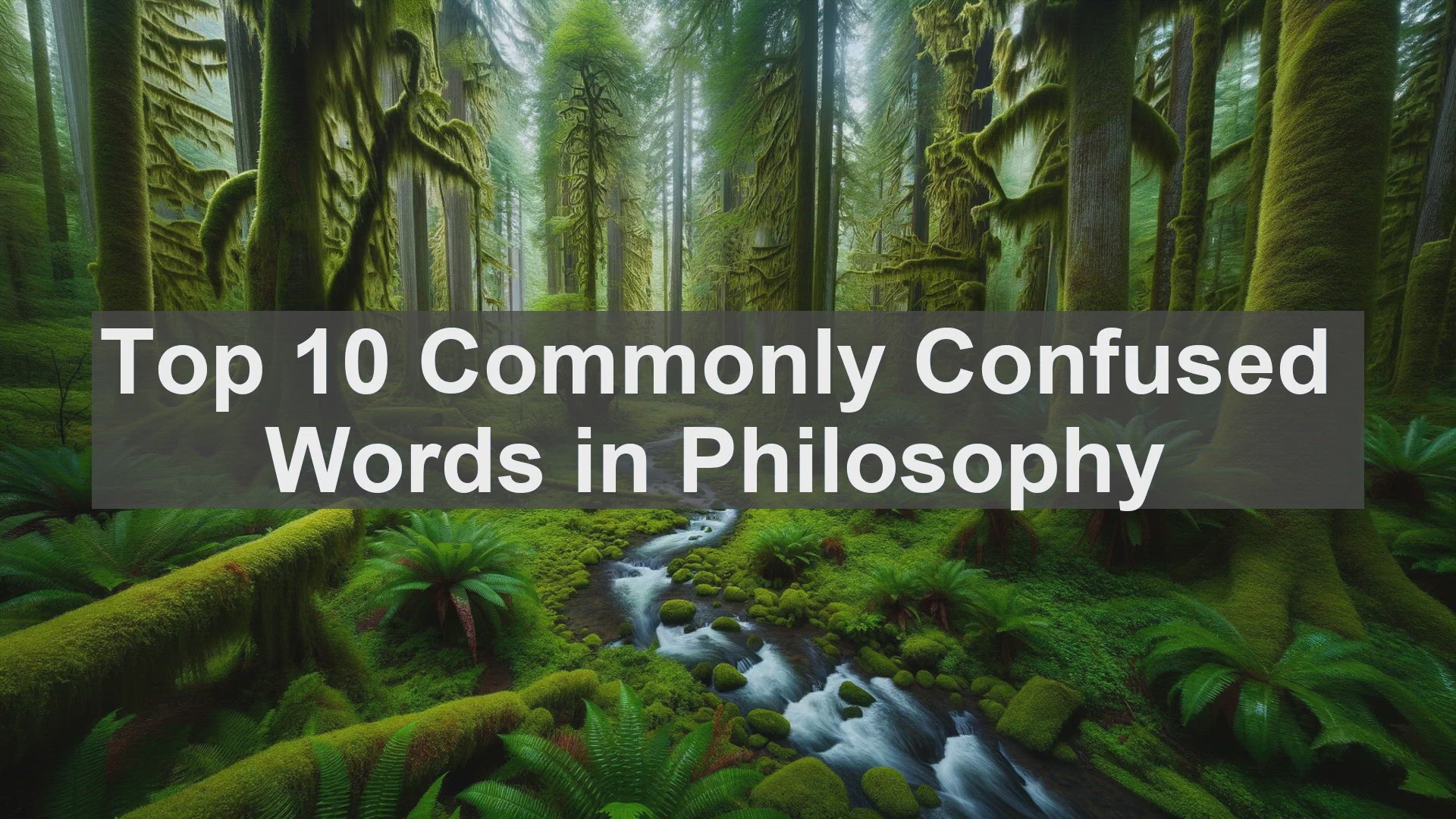 'Video thumbnail for Top 10 Commonly Confused Words in Philosophy'
