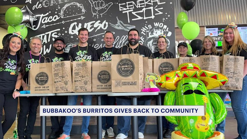Video thumbnail for Special Cinco de Mayo: Bubbakoo's Burritos donates meals to Point Pleasant school district families