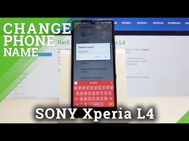 Video thumbnail for How to Change Device’s Name in SONY Xperia L4 – Customize Device’s Name