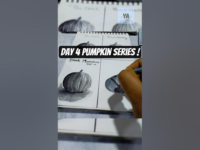 Video thumbnail for Day 4 of Painting Pumkins but Halloween's Over Early 🙂 ||greyscale painting #art #greyscale