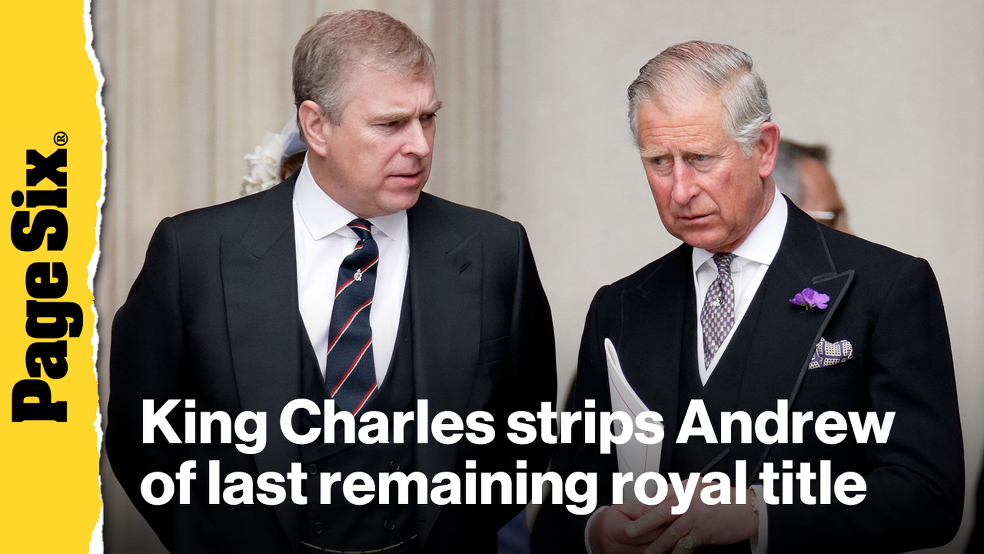 Video thumbnail for King Charles strips Andrew of last royal title in shocking move: 'His name shall be erased'
