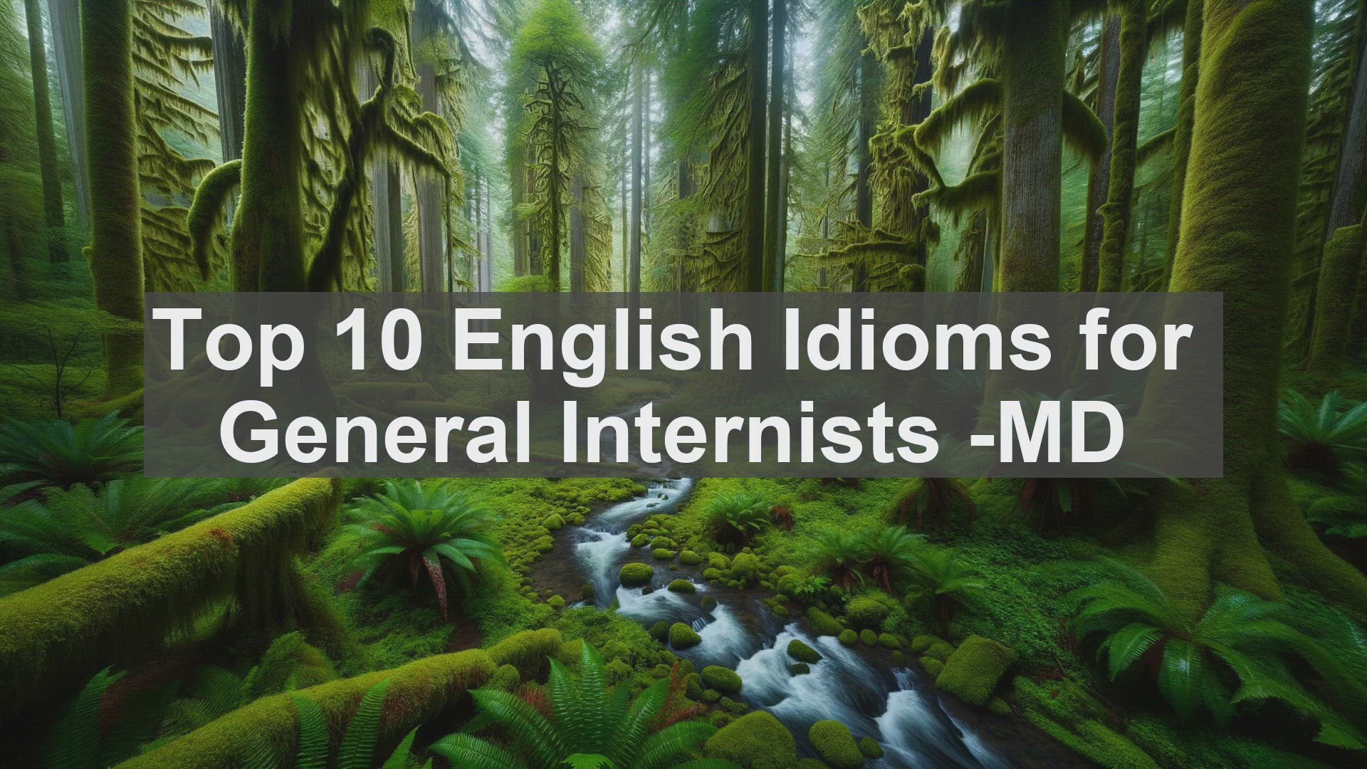 'Video thumbnail for Top 10 English Idioms for General Internists MD'