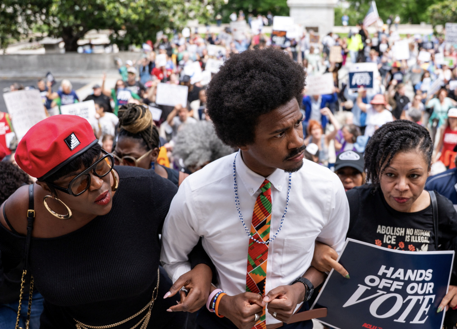 Video thumbnail for Protesters rally in Louisiana and Tennessee against redistricting