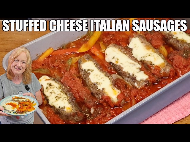 Video thumbnail for EASY WEEKNIGHT DINNER Italian Cheese Stuffed Sausages