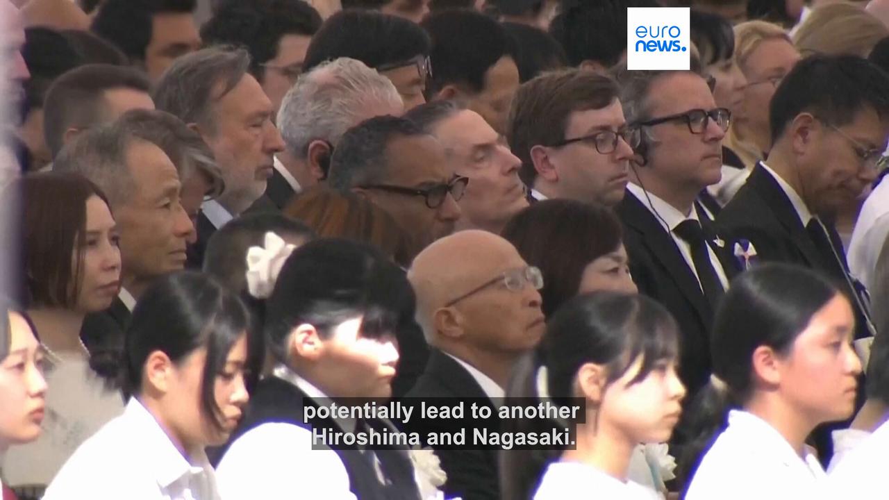 Video thumbnail for Hiroshima marks 81 years since atomic bombing as mayor deplores pursuit of nuclear weapons