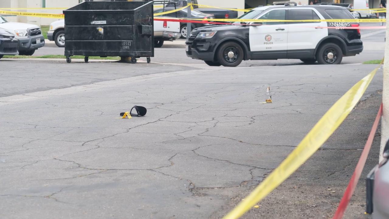 Video thumbnail for US, Los Angeles: Northridge Shooting Investigation Underway Near Apartment Complex.