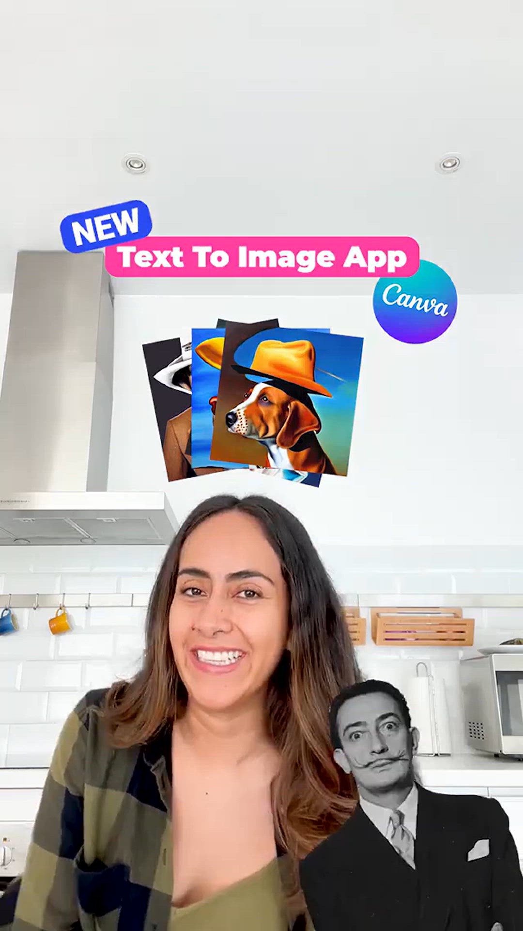 'Video thumbnail for What happened when I asked Canva to PAINT a Dog with a Cowboy Hat, Dali style...😁'