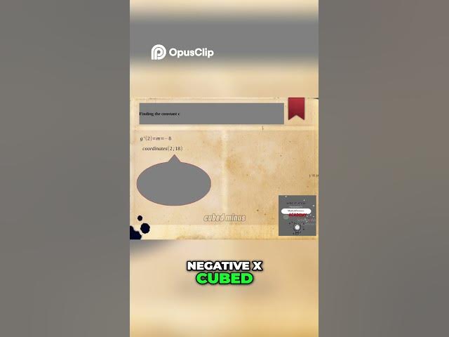 Video thumbnail for Calculus  Find the Tangent Line Equation Step by Step #education #grade12math #tangenttocurve