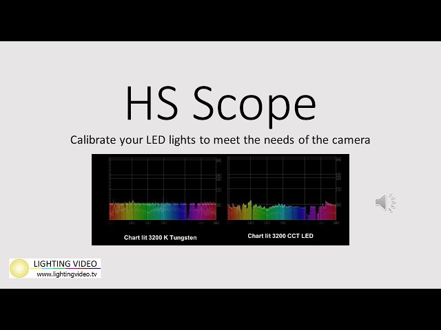 Video thumbnail for Use the HS Scope to calibrate LED lights to the camera