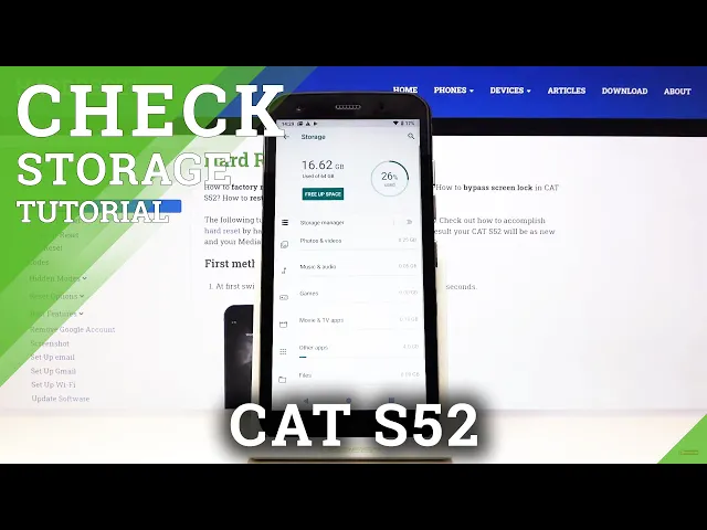 Video thumbnail for How to Check Available Storage in CAT S52 - Free Up Space