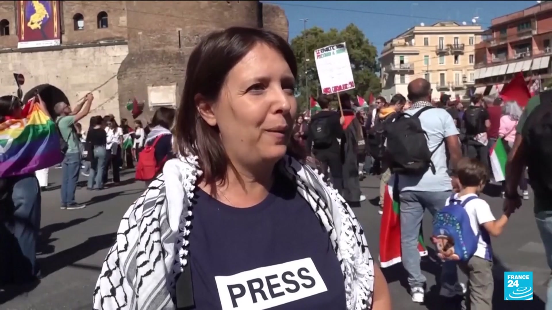'Video thumbnail for Massive marches across Europe protest Israel's military campaign in Gaza'
