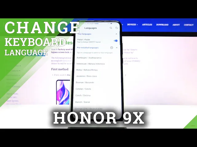 Video thumbnail for How to Add / Remove Keyboard Language on Honor 9X - Keyboard Settings