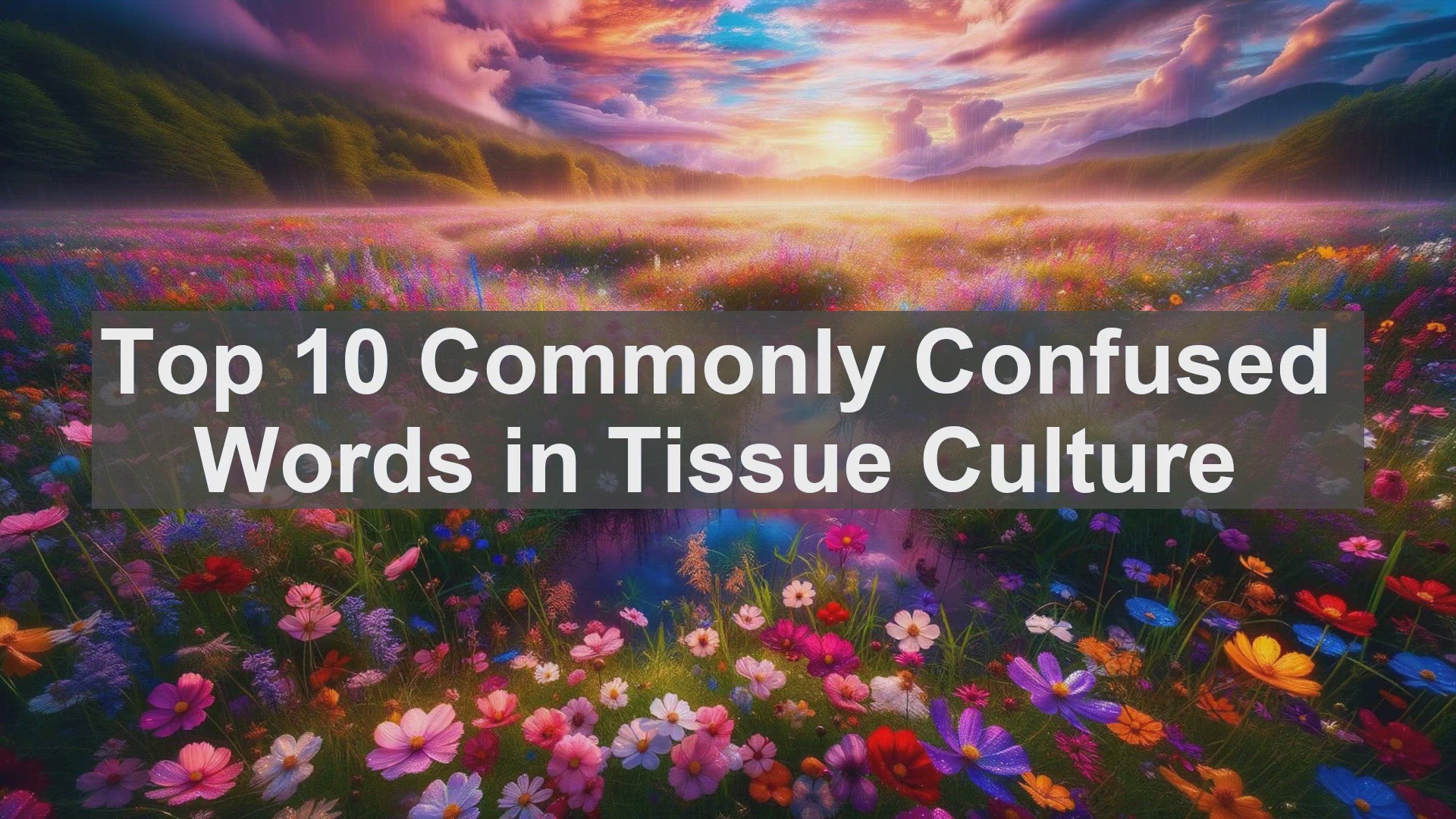 'Video thumbnail for Top 10 Commonly Confused Words in Tissue Culture'