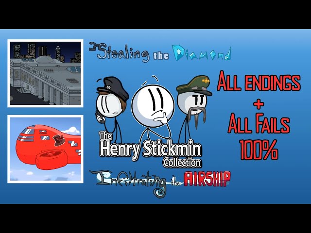 Video thumbnail for The Henry Stickmin Collection: Stealing the Diamond and Infiltrating the Airship 100%