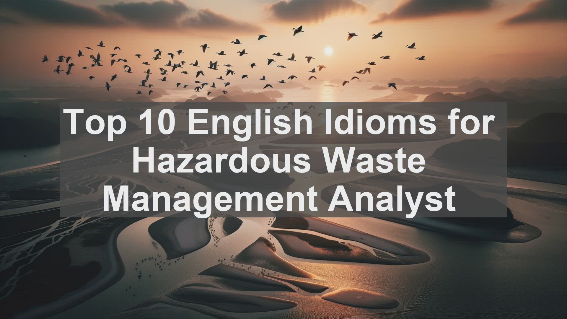 'Video thumbnail for Top 10 English Idioms for Hazardous Waste Management Analyst'