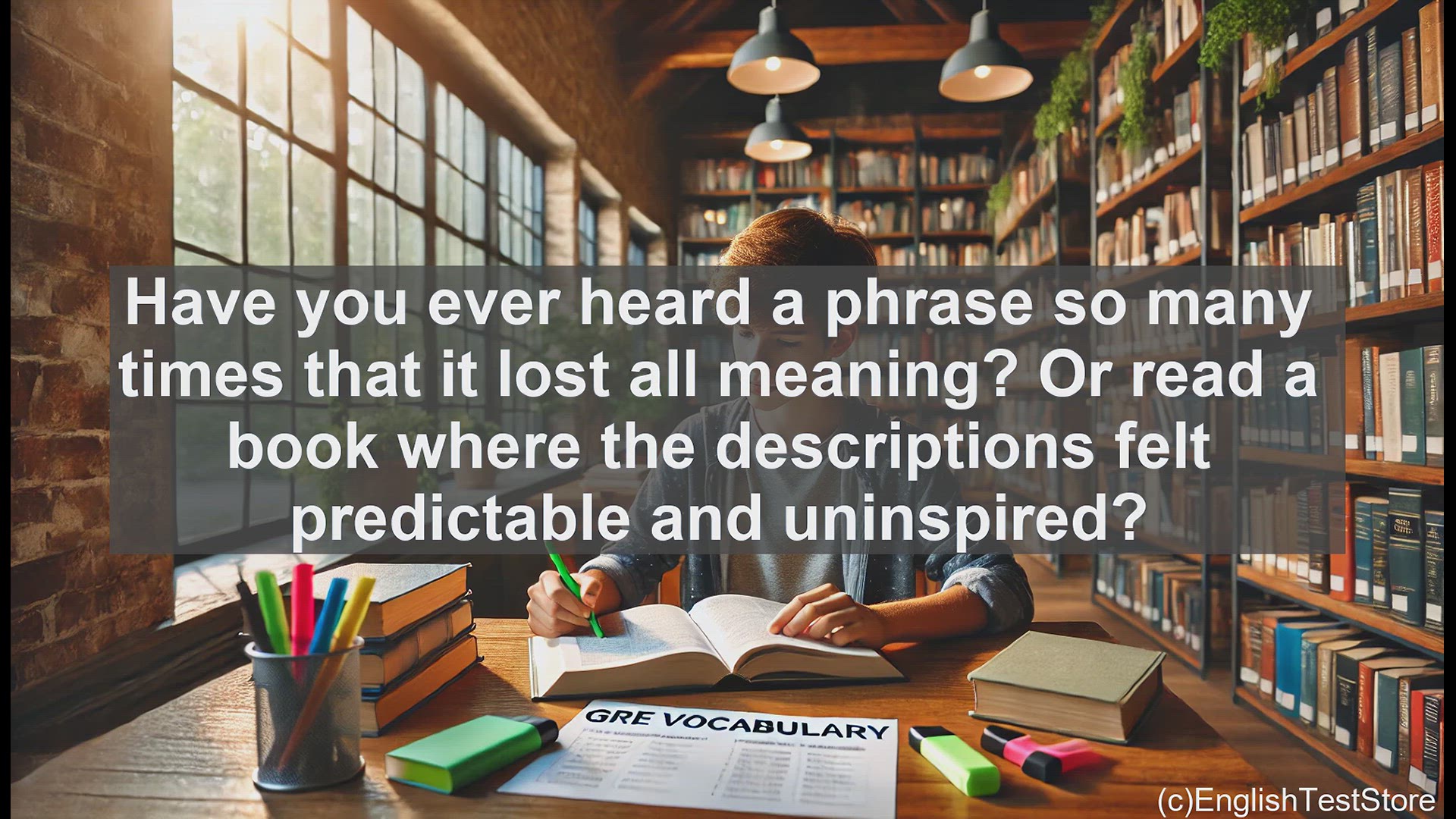'Video thumbnail for GRE Vocabulary Lesson: Exploring the Meaning and Use of the Word 'Trite''