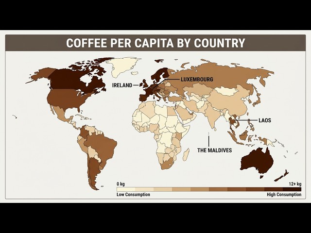 Video thumbnail for Coffee Consumption Per Person by Country in 2023 and How It Changed Since 2010