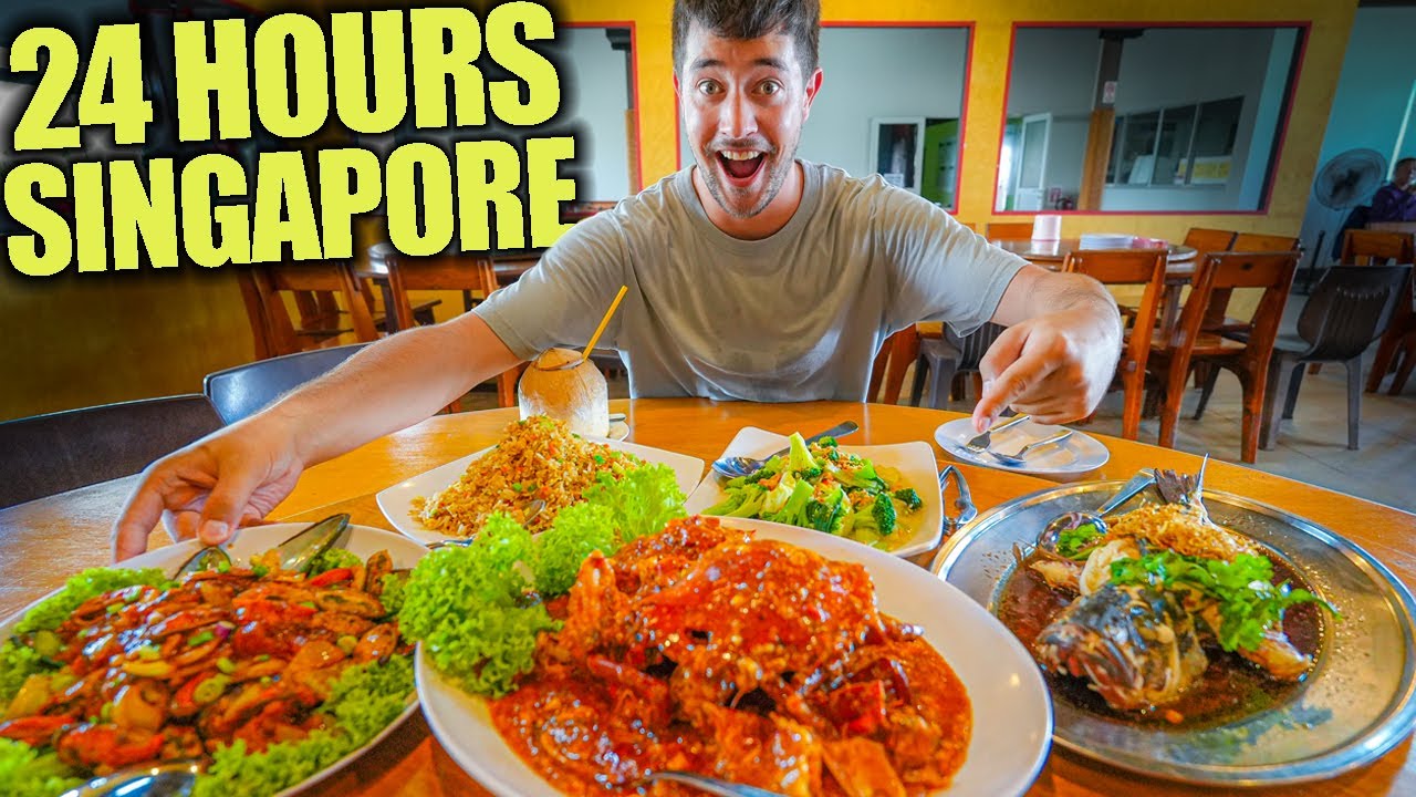 Video thumbnail for 24 Hours of SINGAPORE Street Food CHILLI CRAB at Singapore's ONLY Floating Restaurant!