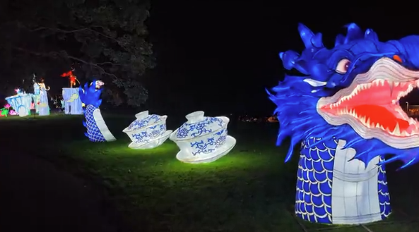 Video thumbnail for Hundreds of glowing lanterns transform Glen Island for Autumn Glow Festival