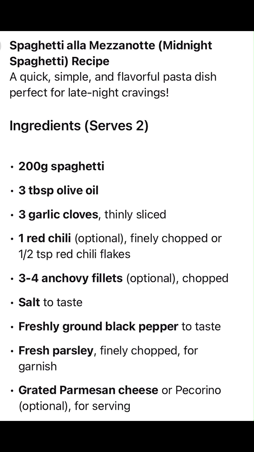 'Video thumbnail for Spaghetti alla Mezzanotte (Midnight Spaghetti) Recipe'