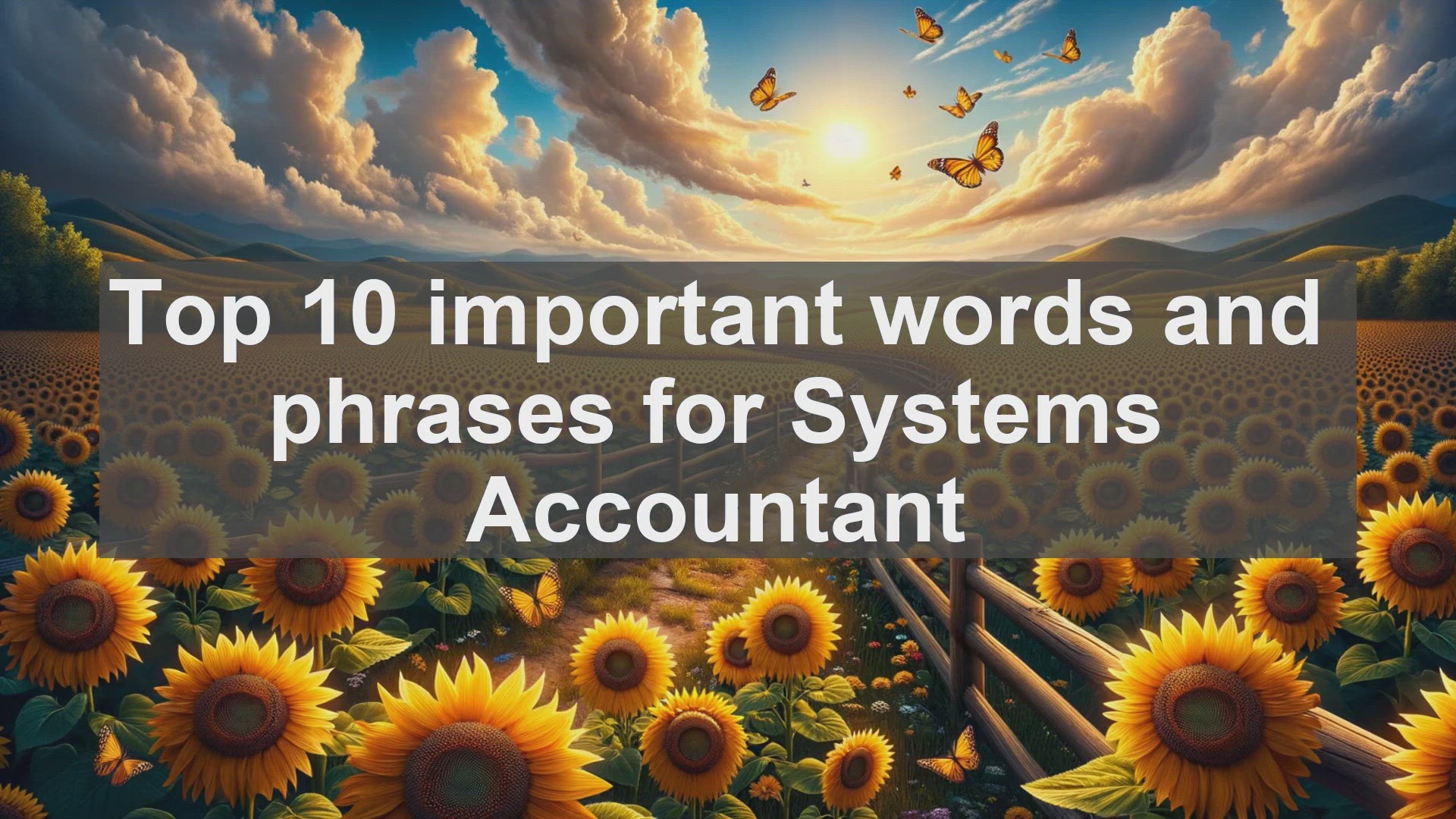 'Video thumbnail for Top 10 important words and phrases for Systems Accountant'