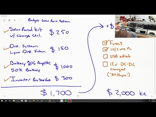 Video thumbnail for Designing a SIMPLE solar powered off -grid power system | Live Q&A
