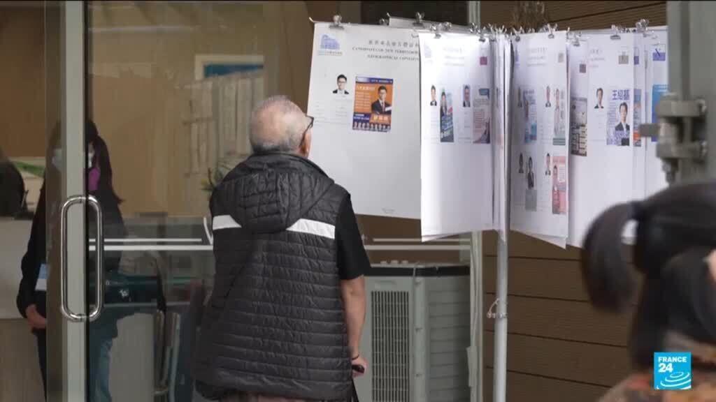 Video thumbnail for Hong Kong holds tightly guarded election amid anger over deadly fire