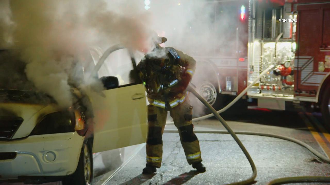 Video thumbnail for US, Los Angeles: Echo Park Auto Fire.