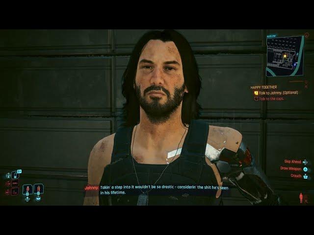 Video thumbnail for Cyberpunk 2077 - Happy Together: Find Andrew's Niche Before Talking To The Cops Gameplay | PS5 Pro