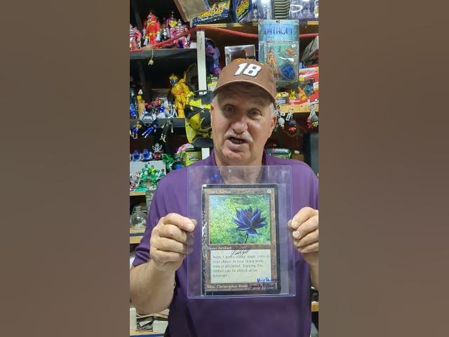 Video thumbnail for Oversized Black Lotus MTG Card Autographed by Richard Garfield