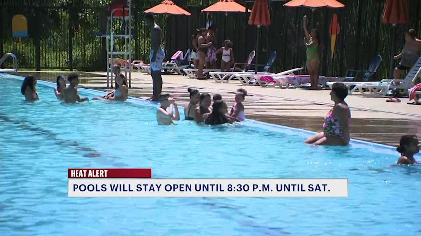 Video thumbnail for Record heat sends crowds to Van Cortlandt as NYC extends pool hours