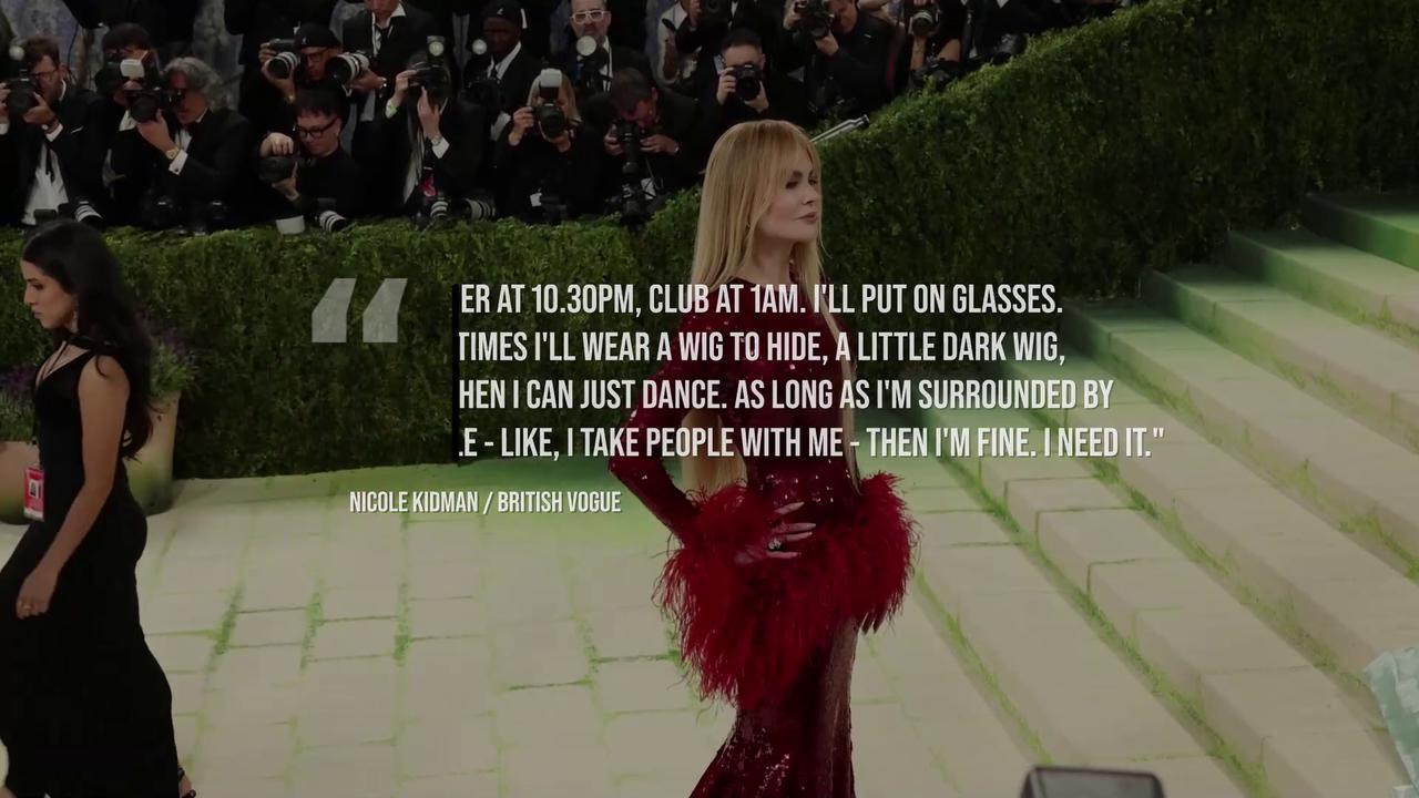 Video thumbnail for Nicole Kidman 'wears a dark wig' so she can go clubbing in disguise.