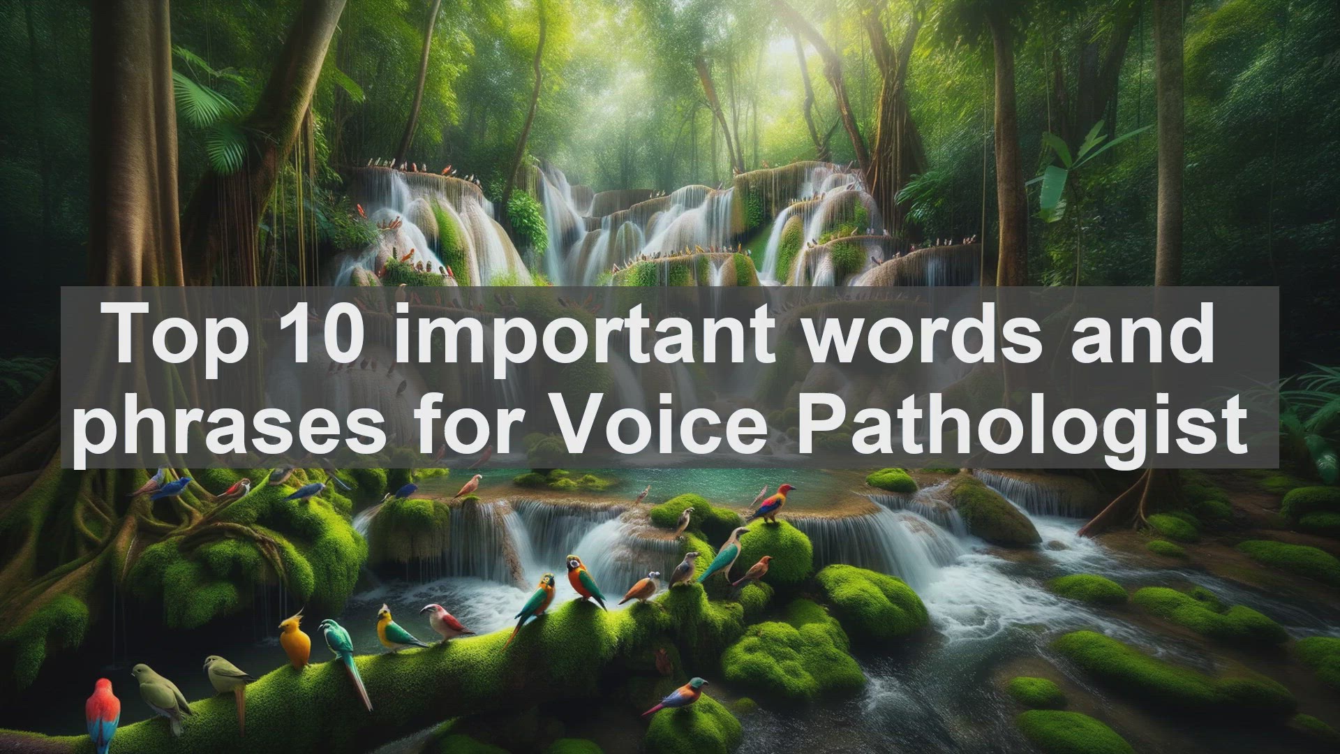 'Video thumbnail for Top 10 important words and phrases for Voice Pathologist'