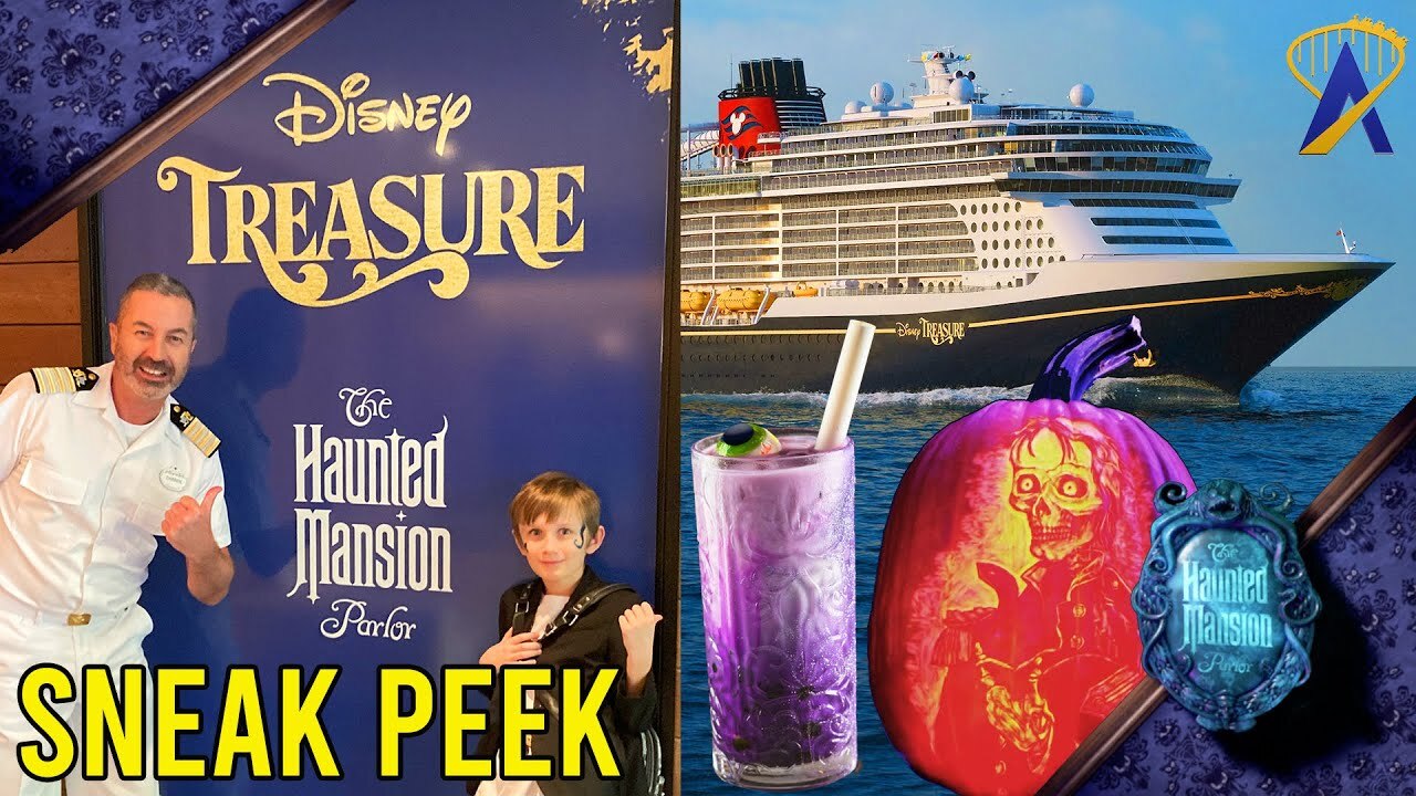 Video thumbnail for The Haunted Mansion Parlor Pop-Up Preview for the Disney Treasure Cruise Ship
