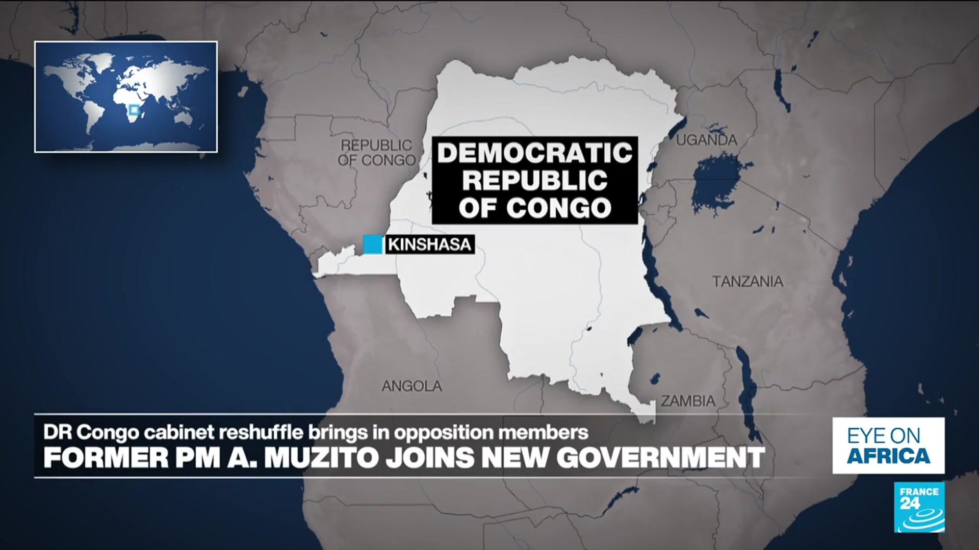 'Video thumbnail for DR Congo: Former PM Adolphe Muzito joins new government'