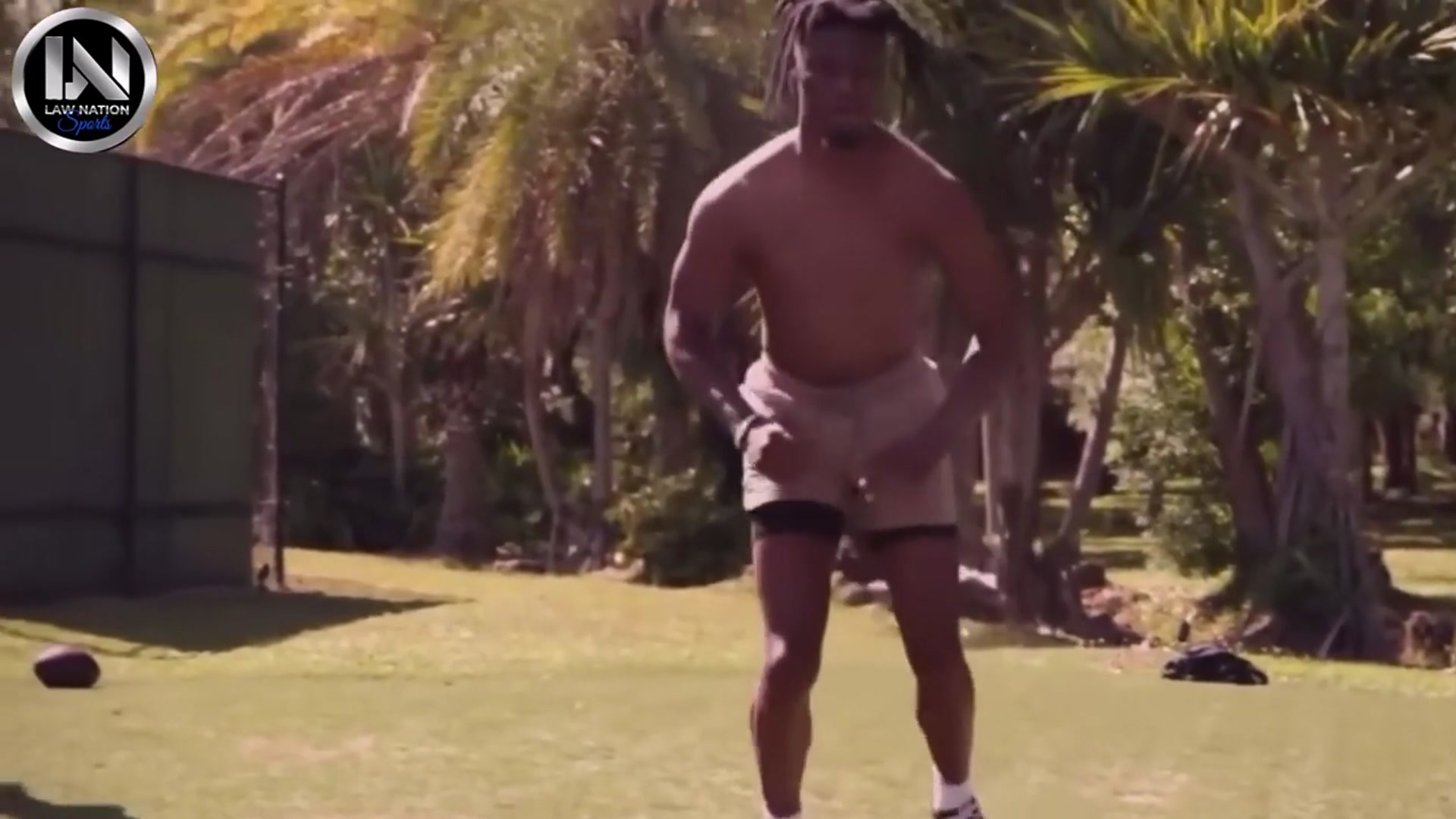 'Video thumbnail for law nation sports: george pickens offseason training with cowboys'