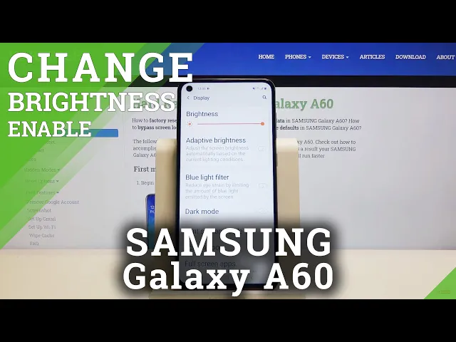 Video thumbnail for How to Turn On Auto Brightness in SAMSUNG Galaxy A60 – Lighten / Darken Screen