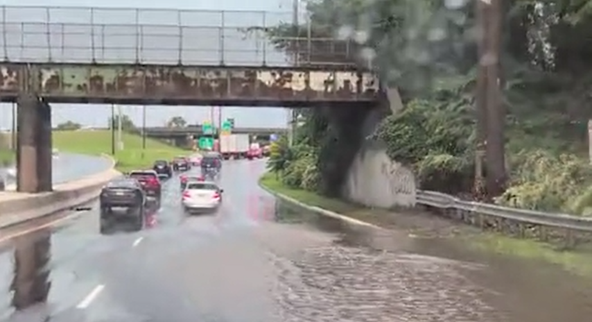 Video thumbnail for Heavy rain, flash flooding cause traffic across Monmouth and Middlesex counties