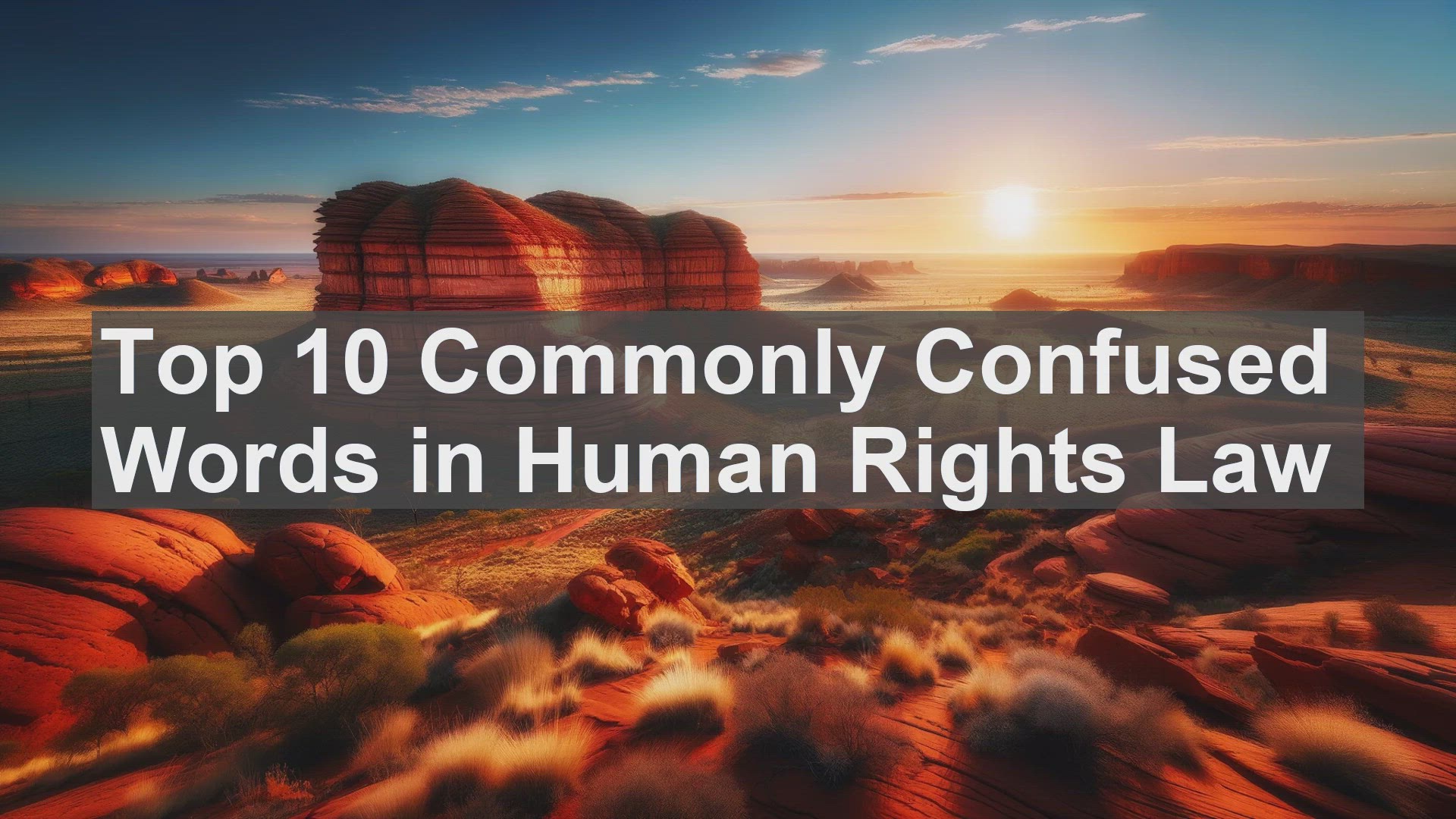 'Video thumbnail for Top 10 Commonly Confused Words in Human Rights Law'