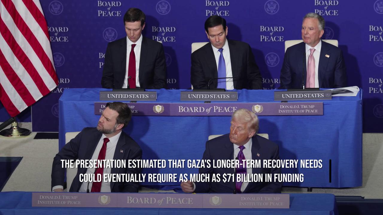 Video thumbnail for Trump's Board Of Peace Seeks $2.45 Billion For Gaza Recovery Plan.