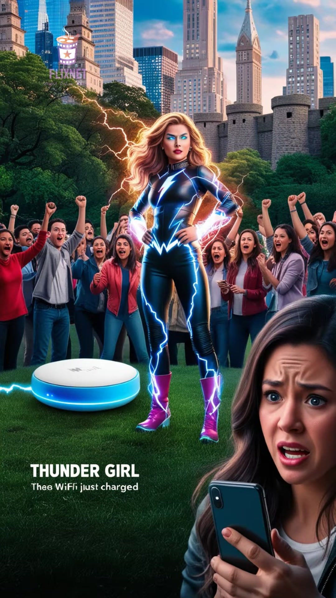 Video thumbnail for ⚡ Thunder Girl Saves WiFi but Loses TikTok Drafts! 😂🔥#FunnyHero #ElectricPower #SuperheroLife #Viral