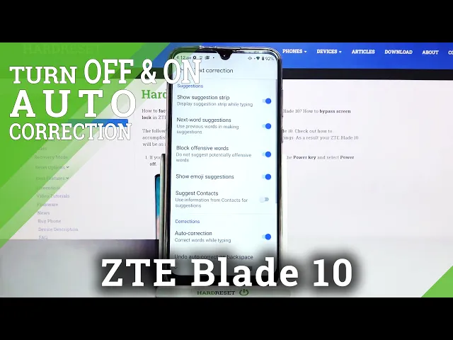 Video thumbnail for ZTE Blade 10 – Activate and Use Auto-Correction Option