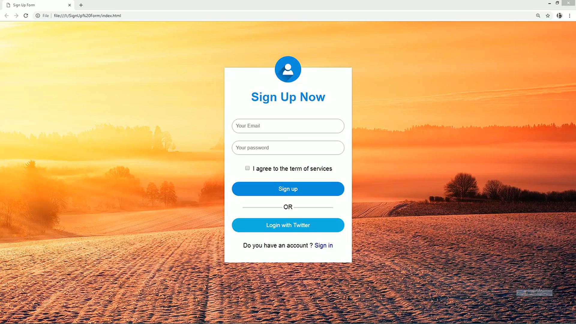 'Video thumbnail for How To Make Signup Form Using HTML And CSS _ Create Sign Up Form In HTML CSS'